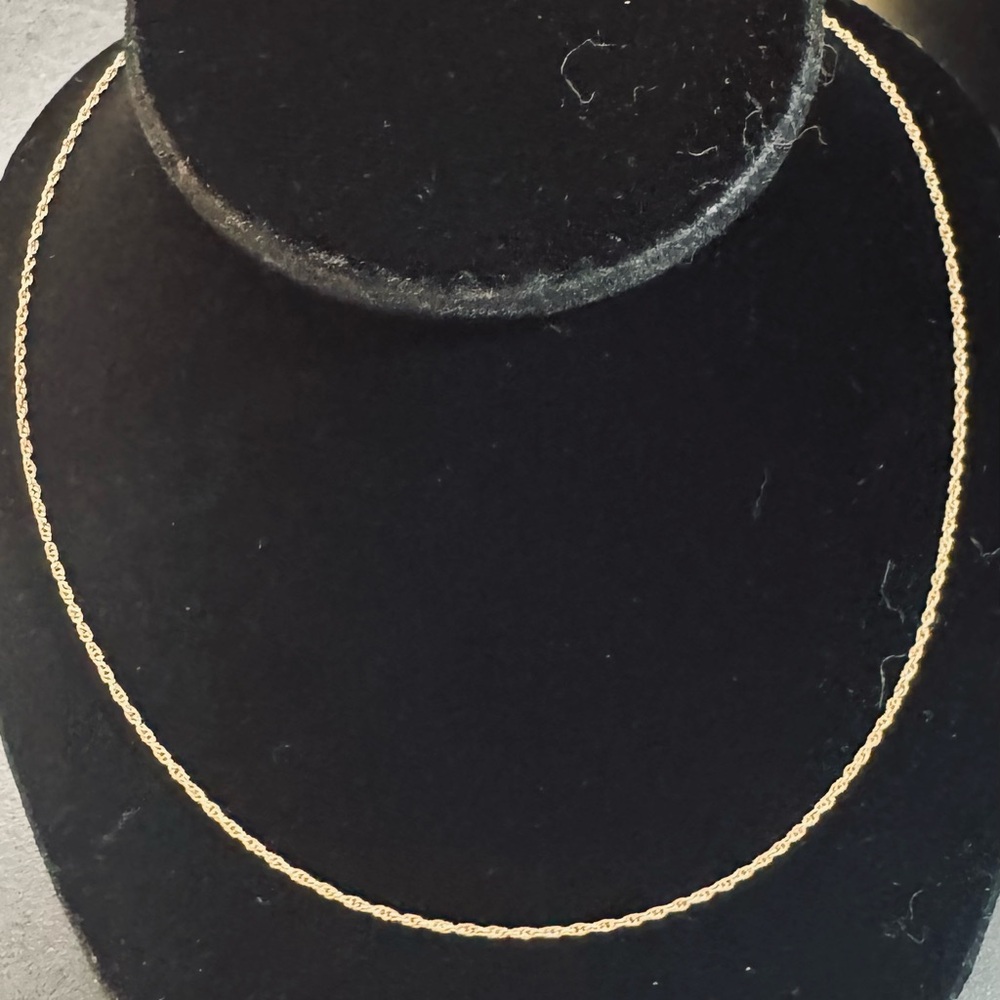 Antique Rare Bedford 12k GF Rope Chain Necklace- 17”